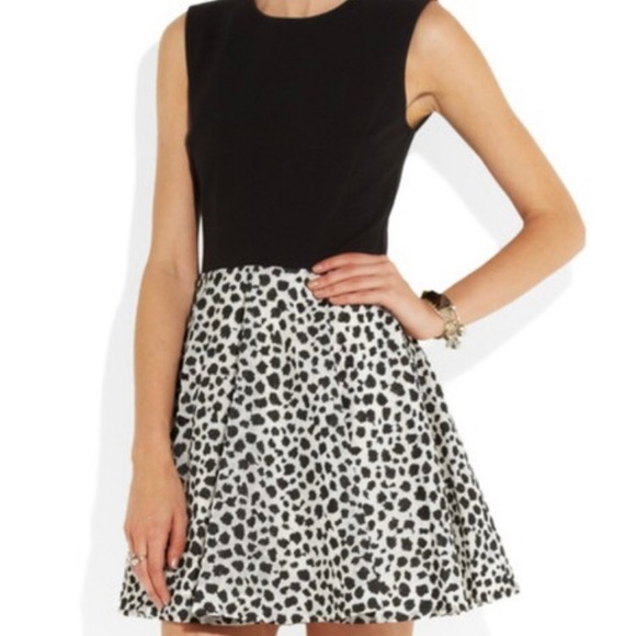 DVF Jeannie Embroidered Gauze and Jersey Dress - Picture 1 of 6